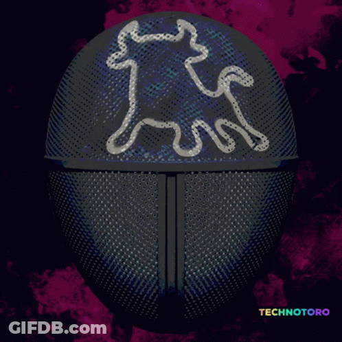 Mask With Technotoro Text GIF