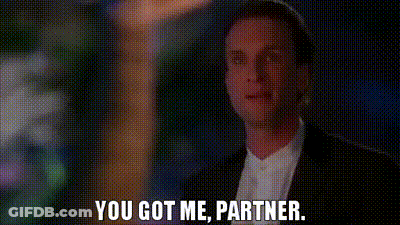 Masked Cowboy Dancer Saying You Got Me Partner GIF