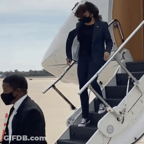 Masked Girl With Sneakers Landed GIF