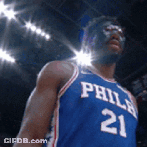 Masked Joel Embiid GIF