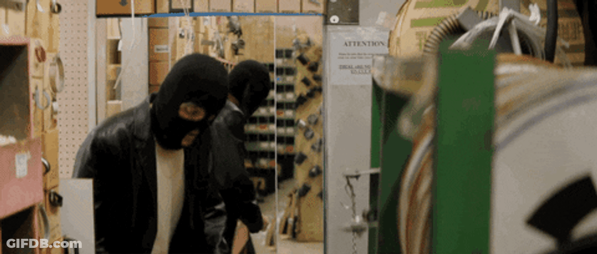 Masked Man In The Mirror GIF
