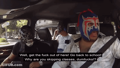 Masked Man Says Well Get Fuck Out Here GIF