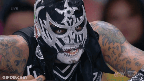 Masked Wrestler Body Mask Sign GIF