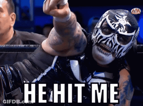 Masked Wrestler Saying He Hit Me In Ring GIF