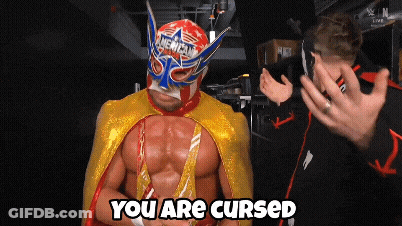 Masked Wrestler Says You Are Cursed GIF