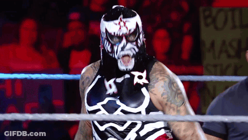 Masked Wrestler With Body Mask Sign GIF