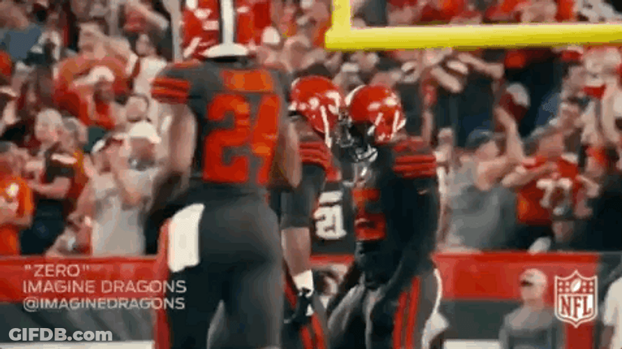 Mason Rudolph Myles Garrett Body Bump GIF