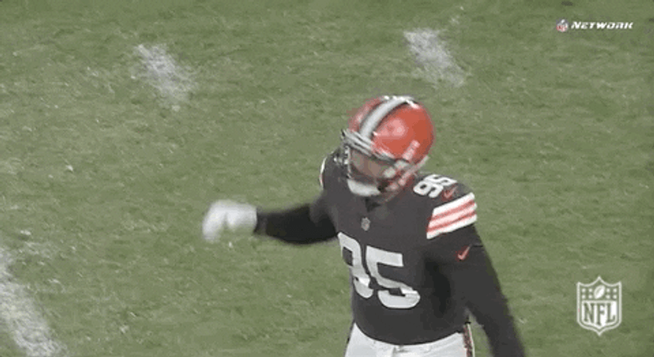 Mason Rudolph Myles Garrett Fist On The Air GIF