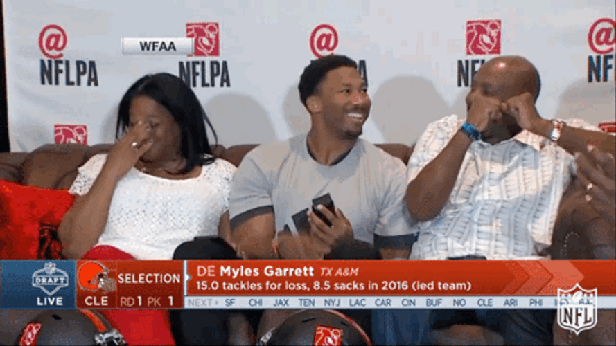 Mason Rudolph Myles Garrett Nfl Draft Team Selection GIF
