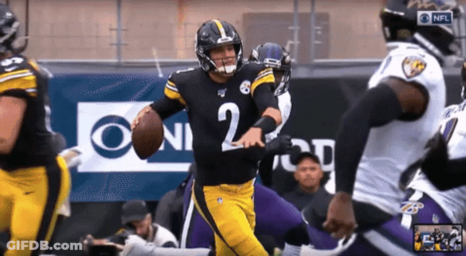 Mason Rudolph Myles Garrett Roll Down GIF