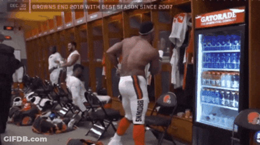 Mason Rudolph Myles Garrett Tshirt Off Dance GIF