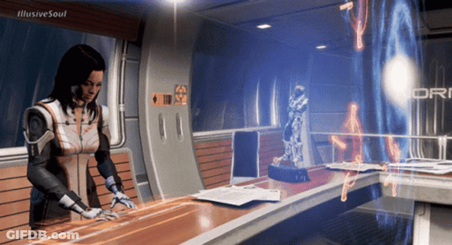 Mass Effect 3 Miranda Lawson Typing GIF