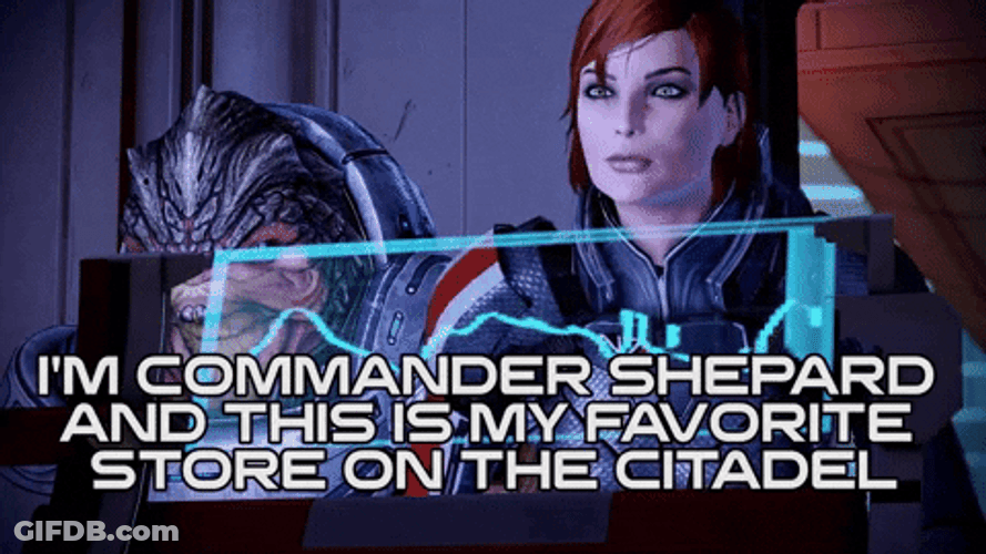 Mass Effect 3  Shepard Favorite Store GIF