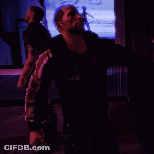 Mass Effect 3 Shepard Party GIF