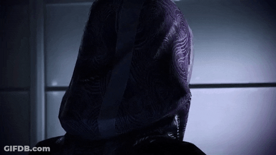 Mass Effect 3 Tali'Zorah Look Back GIF