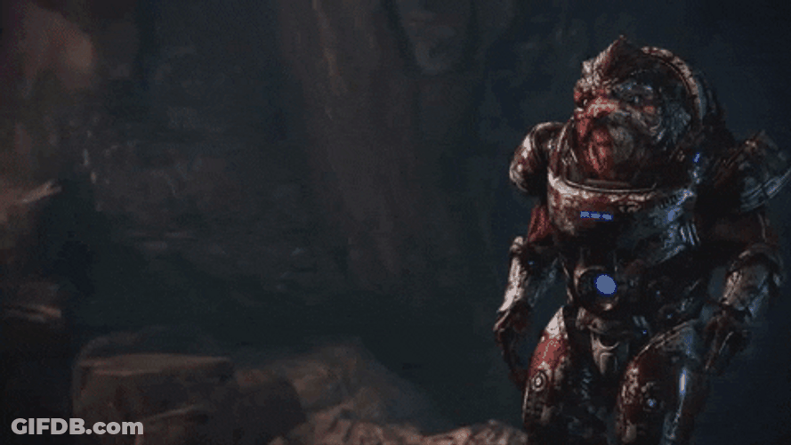 Mass Effect 3 Urdnot Wrex Hungry GIF