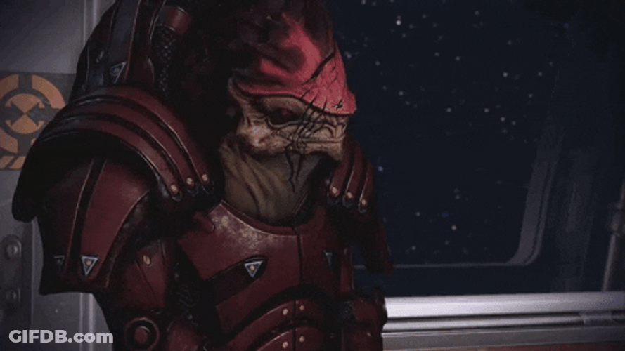 Mass Effect 3 Urdnot Wrex Looking GIF
