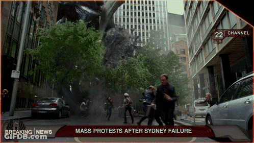 Mass Protests After Sydney Failure Is Being Reported On Breaking News Channel 22 GIF