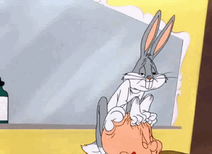 Massage Barber Bugs Bunny GIF