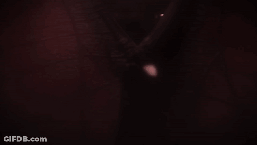 Massive Cthulhu Silhouette Red Night GIF