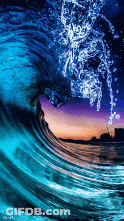 Massive Glass Like Ocean Waves GIF