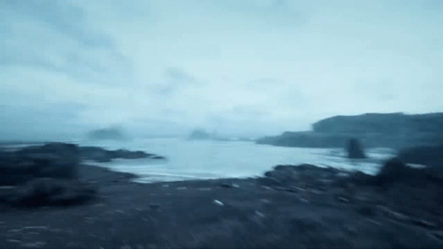 Massive Monster Cthulhu Appearing From Sea GIF
