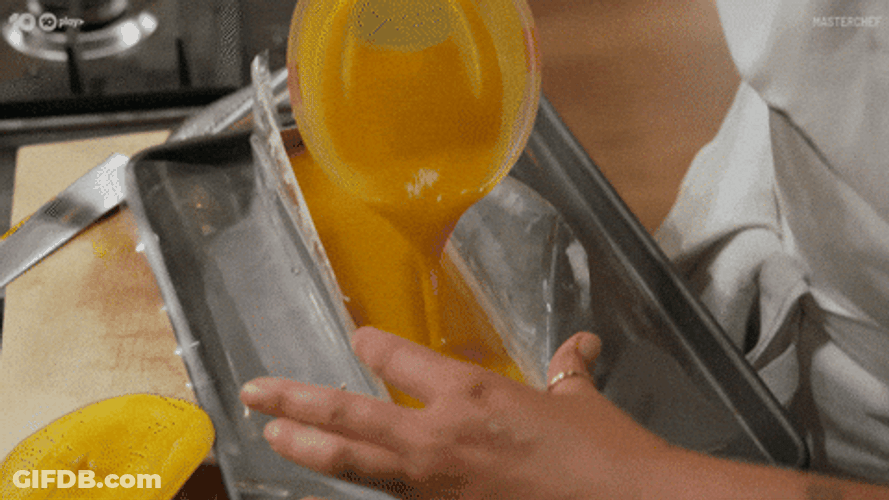 Master Chef Australia Pouring Mango Flavor GIF