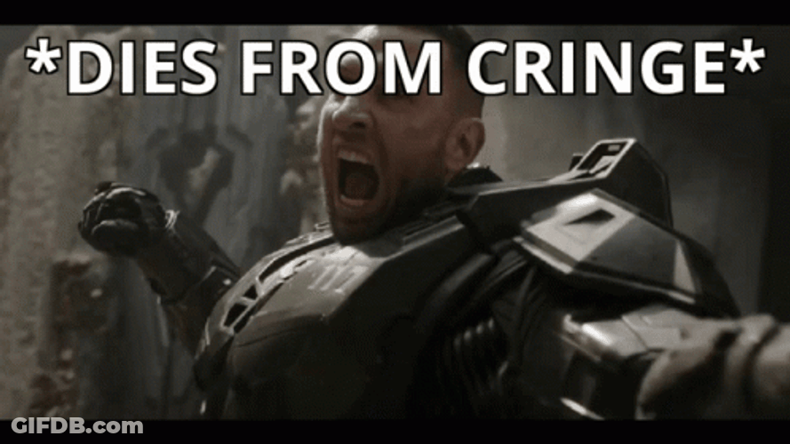 Master Chief Dies From Cringe GIF