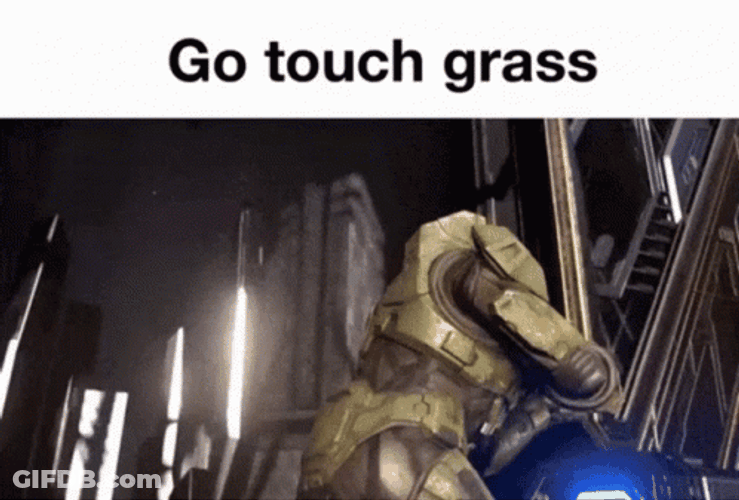 Master Chief Go Touch The Grass GIF