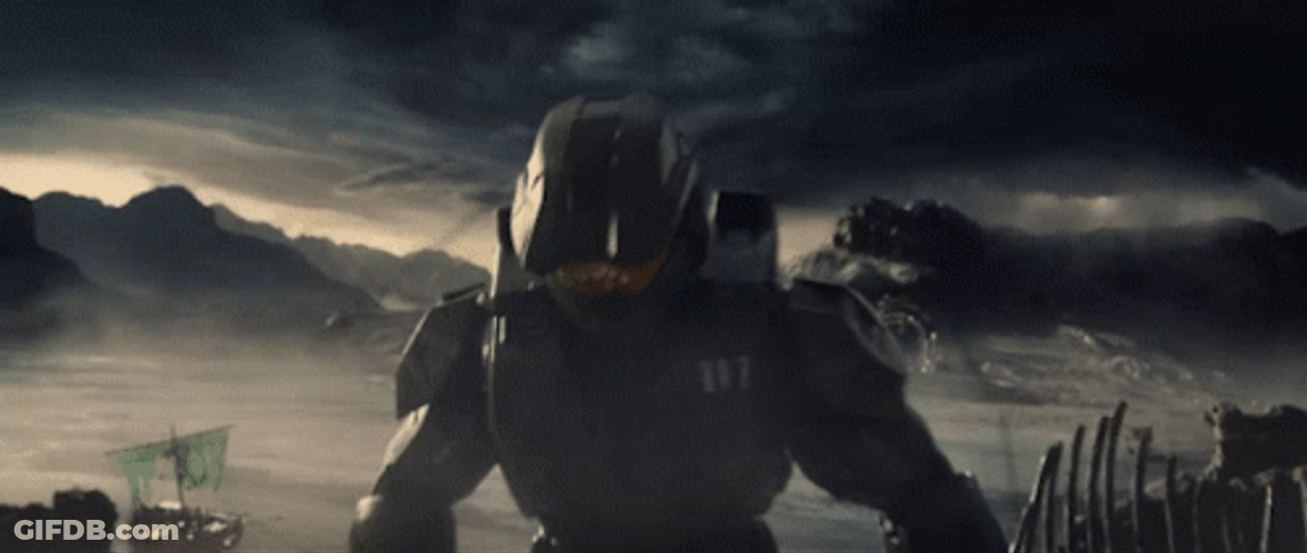 Master Chief Look To The Sky GIF