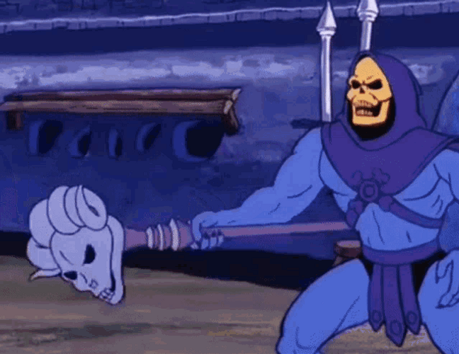 Master Of The Universe He-Man Attacking Skeletor GIF