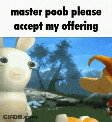 Master Poob Please Accept My Offering Two Rabbits GIF