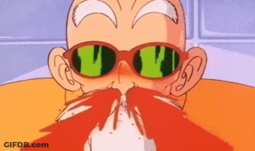 Master Roshi Nose Bleed GIF