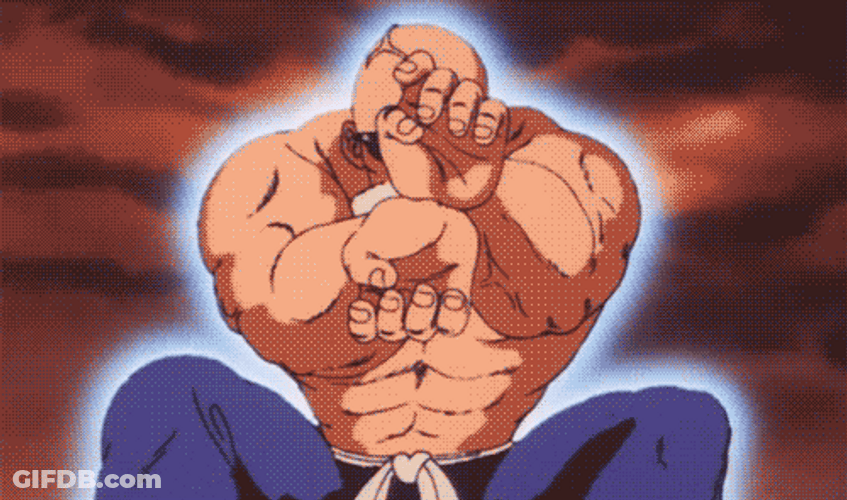 Master Roshi Using His Powers GIF
