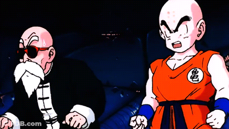 Master Roshi With Son Goku And Others GIF