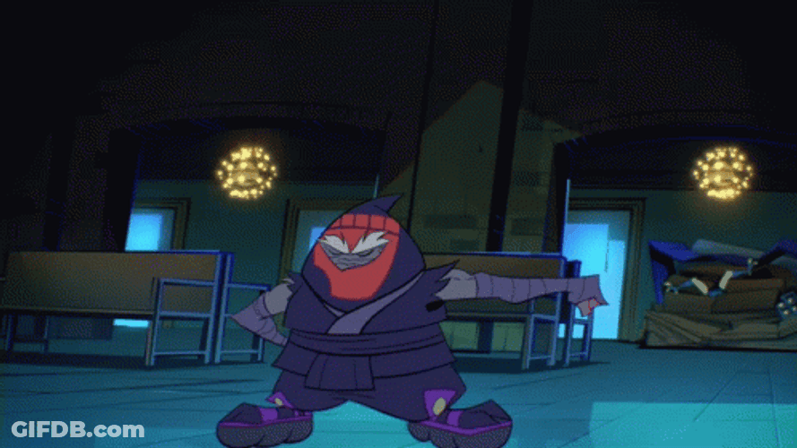 Master Splinter Fights Donatello TMNT GIF