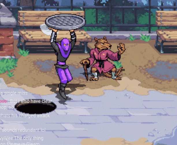 Master Splinter Shredders Revenge Throw At Camera GIF