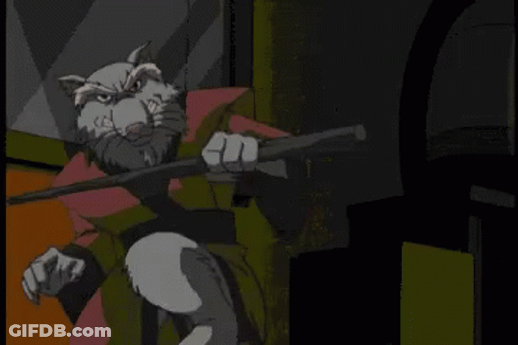 Master Splinter TMNT Side Kick To The Face GIF