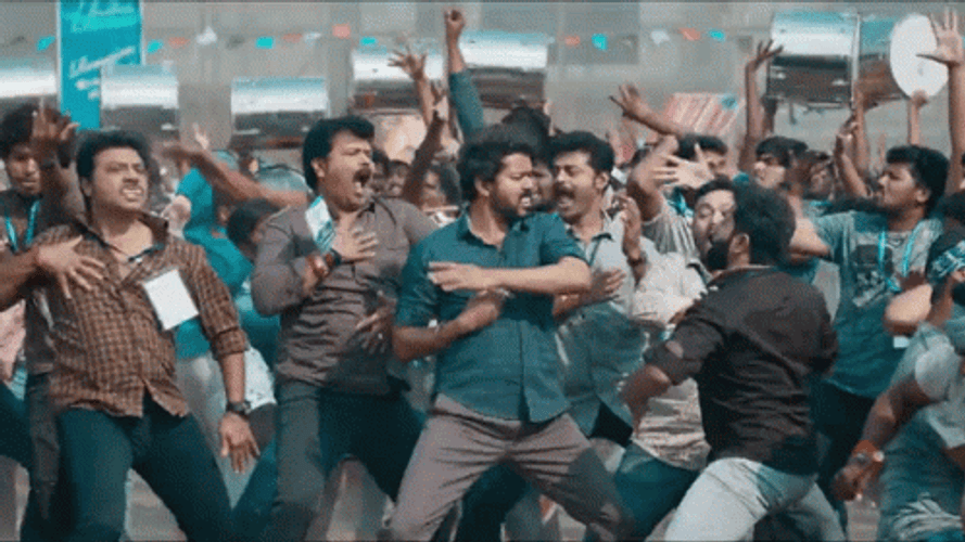 Master Vijay Dancing With Crowd GIF