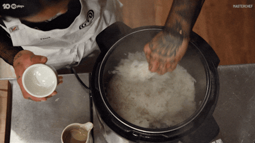 MasterChef Australia Contestant Stirring Rice GIF