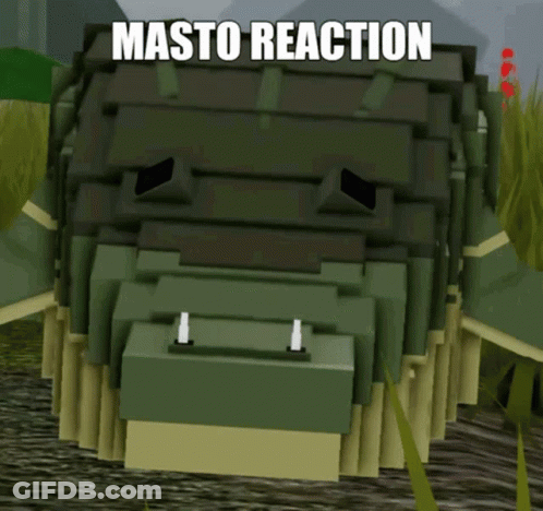 Masto Reaction Is Written On The Bottom Of A Picture Of A Turtle GIF