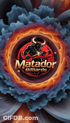 Matador Billiards Logo With Bull GIF