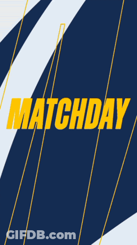 Matchday Text On Blue Background GIF