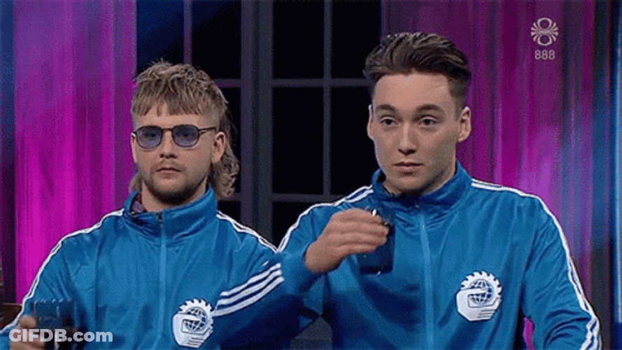 Matching Blue Jacket Outfit GIF