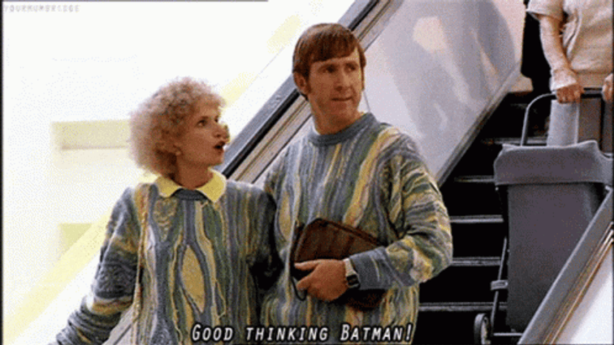Matching Couple Escalator GIF