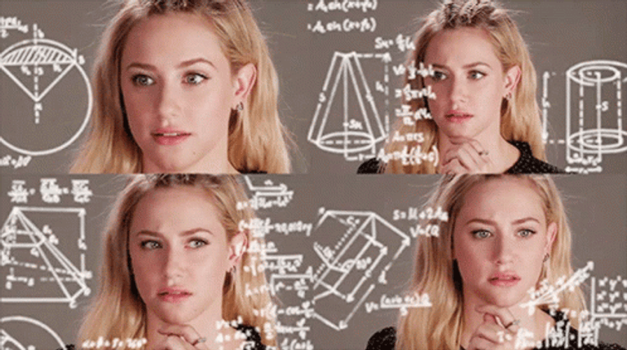 Math Lady Meme Confused Thinking Lili Reinhart GIF