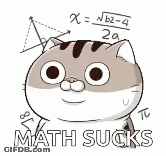 Math Sucks Cute Cat GIF