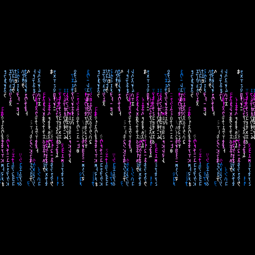 Matrix Code Art Rainbow Coder GIF
