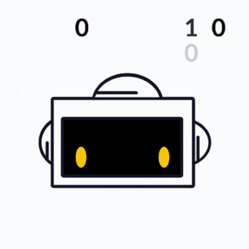 Matrix Code Cute Happy Loop GIF
