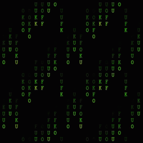 Matrix Code Cyber Letters GIF